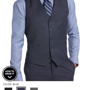 Awearness Kenneth Cole Blue Suit Vest